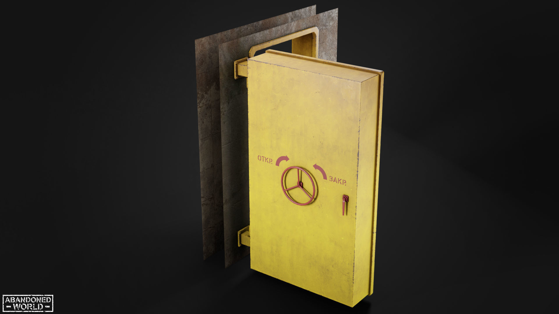Hermetic Door V Low-poly 3D model_2