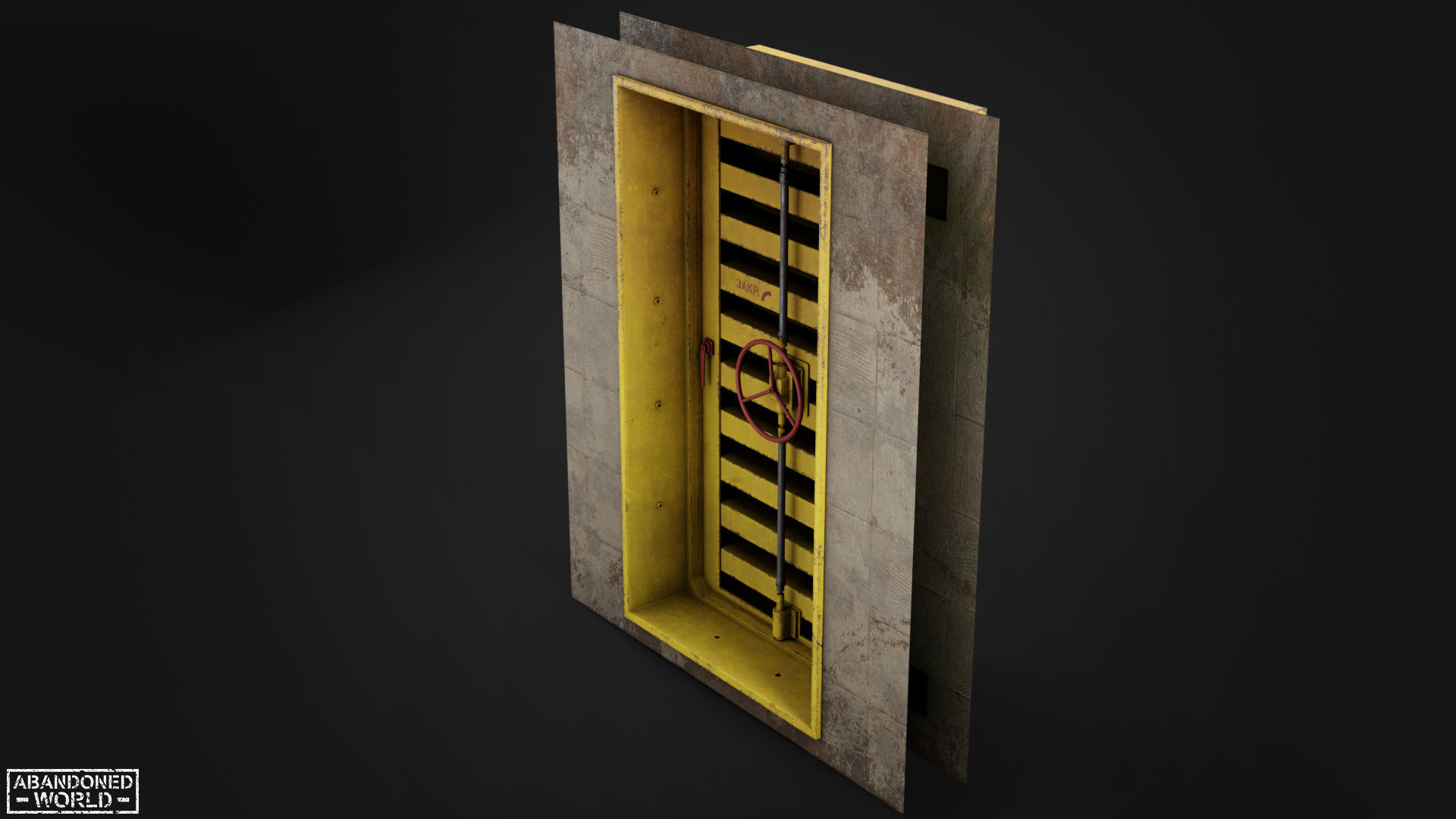 Hermetic Door V Low-poly 3D model_13