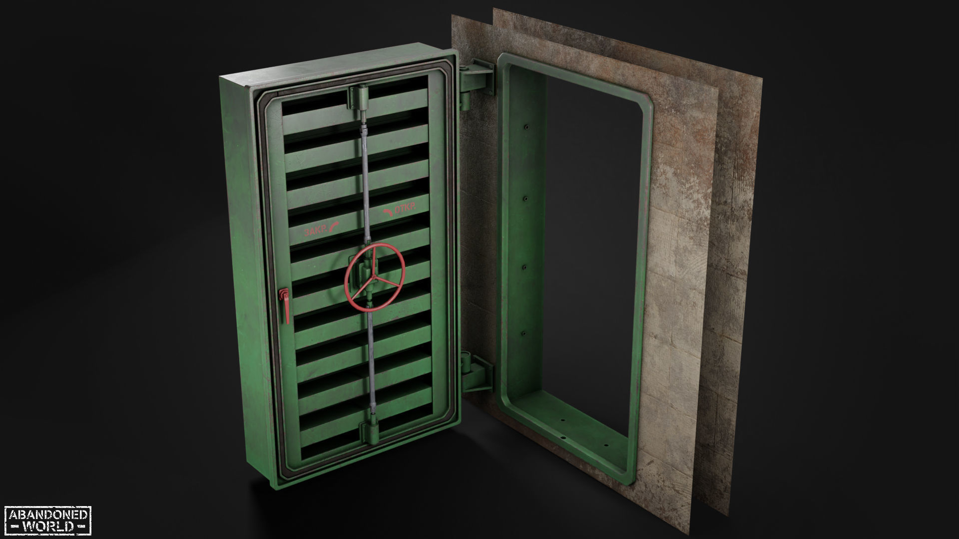 Hermetic Door V Low-poly 3D model_8
