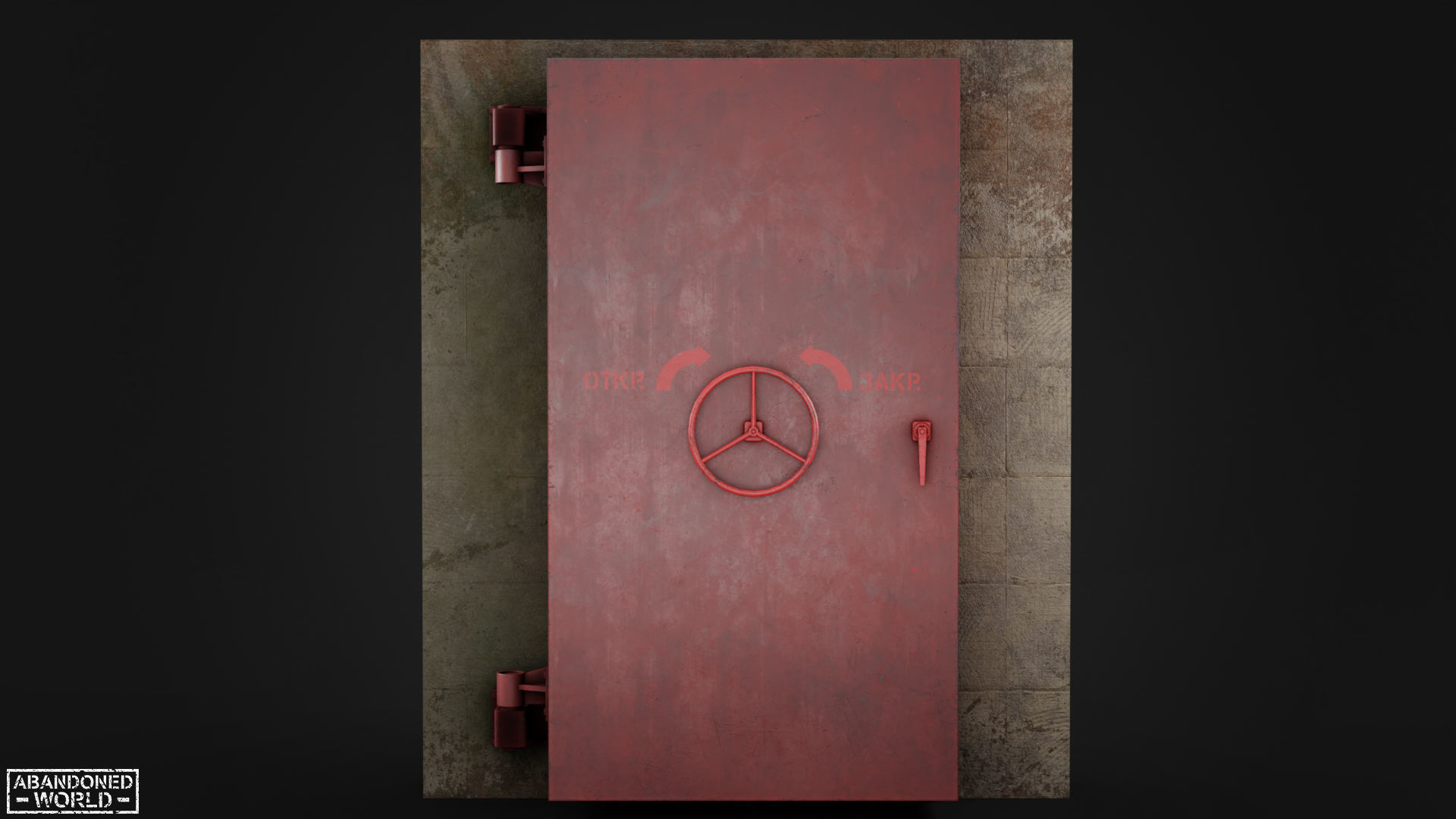 Hermetic Door V Low-poly 3D model_25