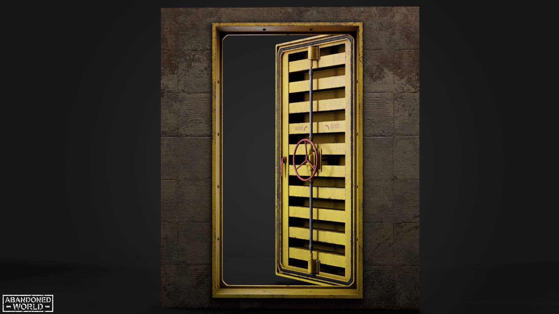 Hermetic Door V Low-poly 3D model_16