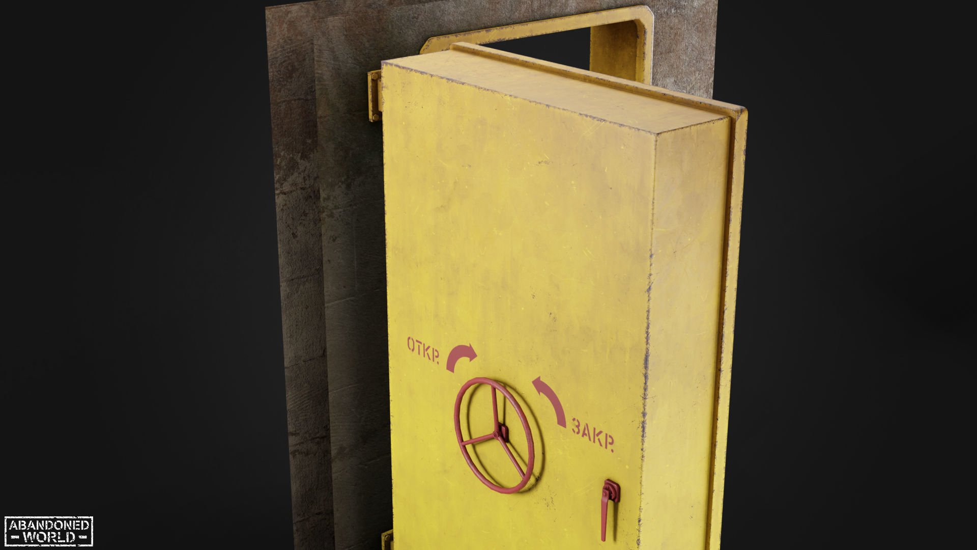 Hermetic Door V Low-poly 3D model_11