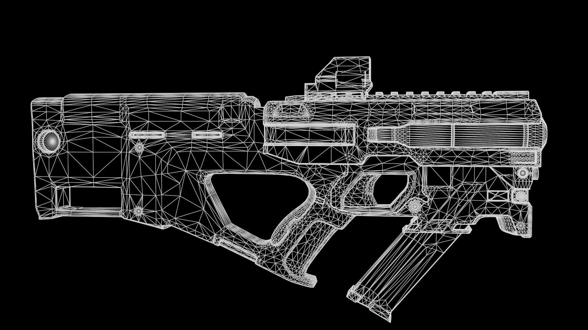 RML-13 assault rifle   Low-poly 3D model_4