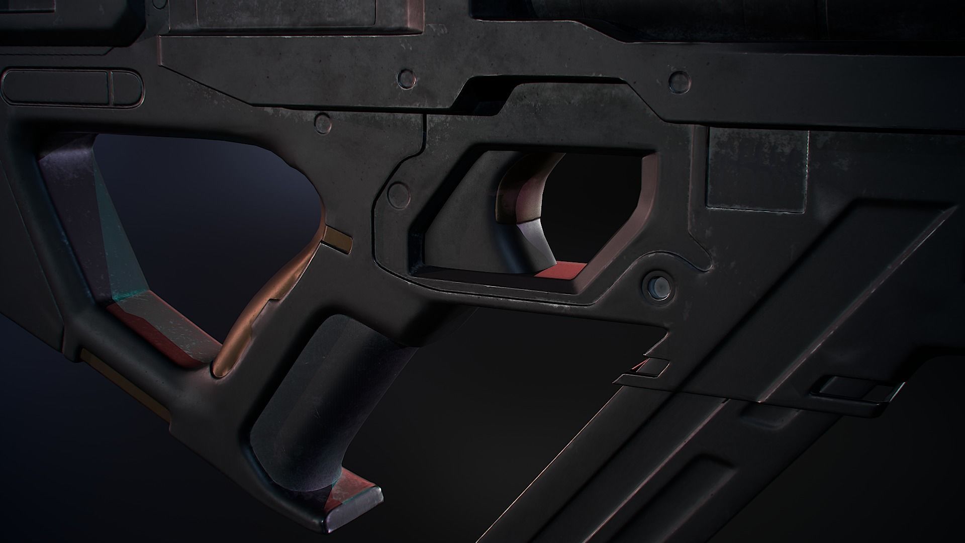 RML-13 assault rifle   Low-poly 3D model_14