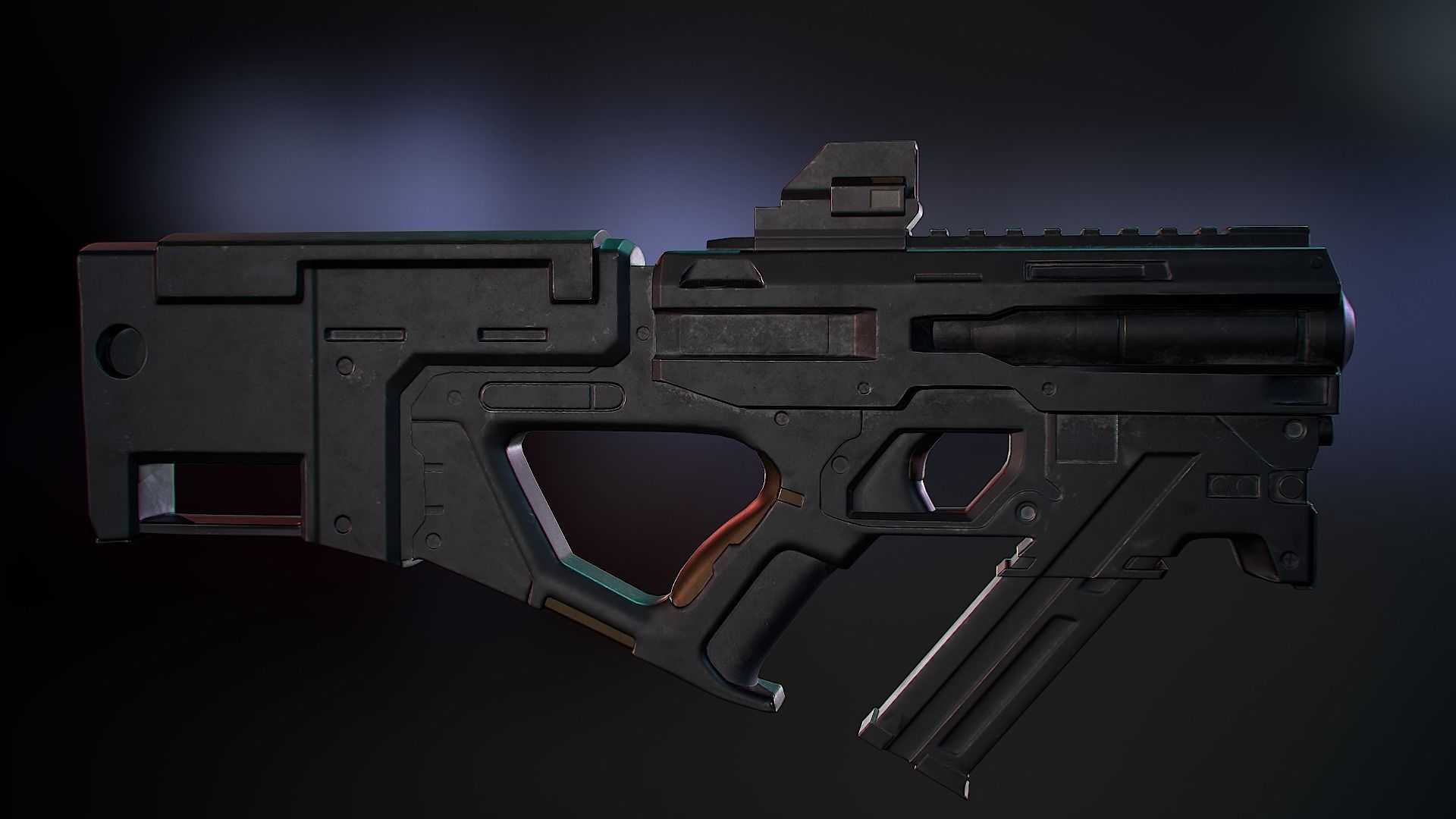 RML-13 assault rifle   Low-poly 3D model_12