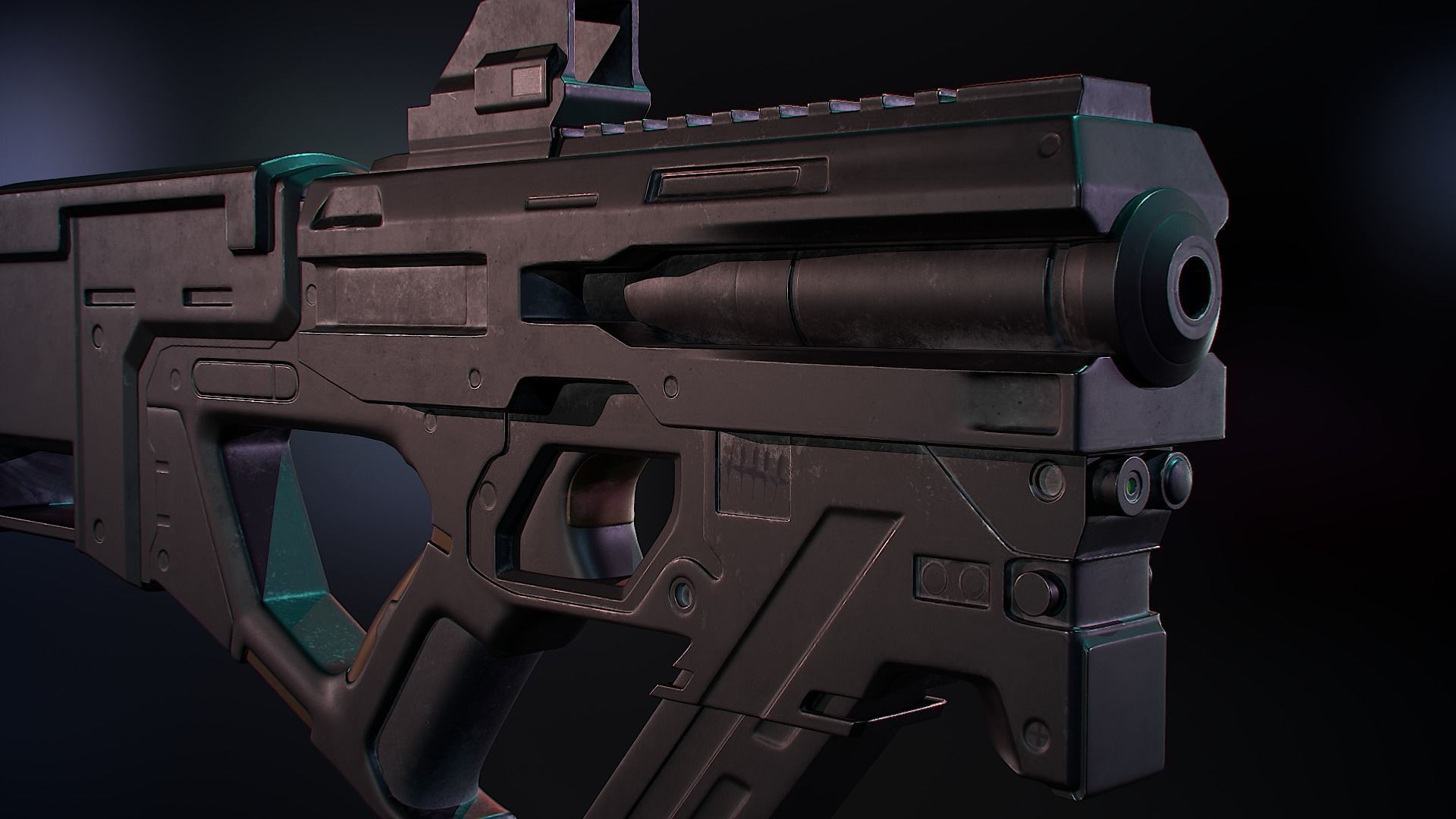 RML-13 assault rifle   Low-poly 3D model_11