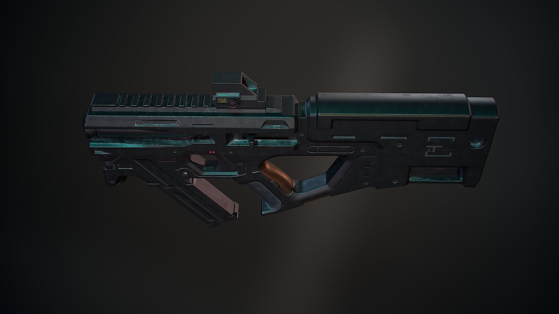 RML-13 assault rifle   Low-poly 3D model_8