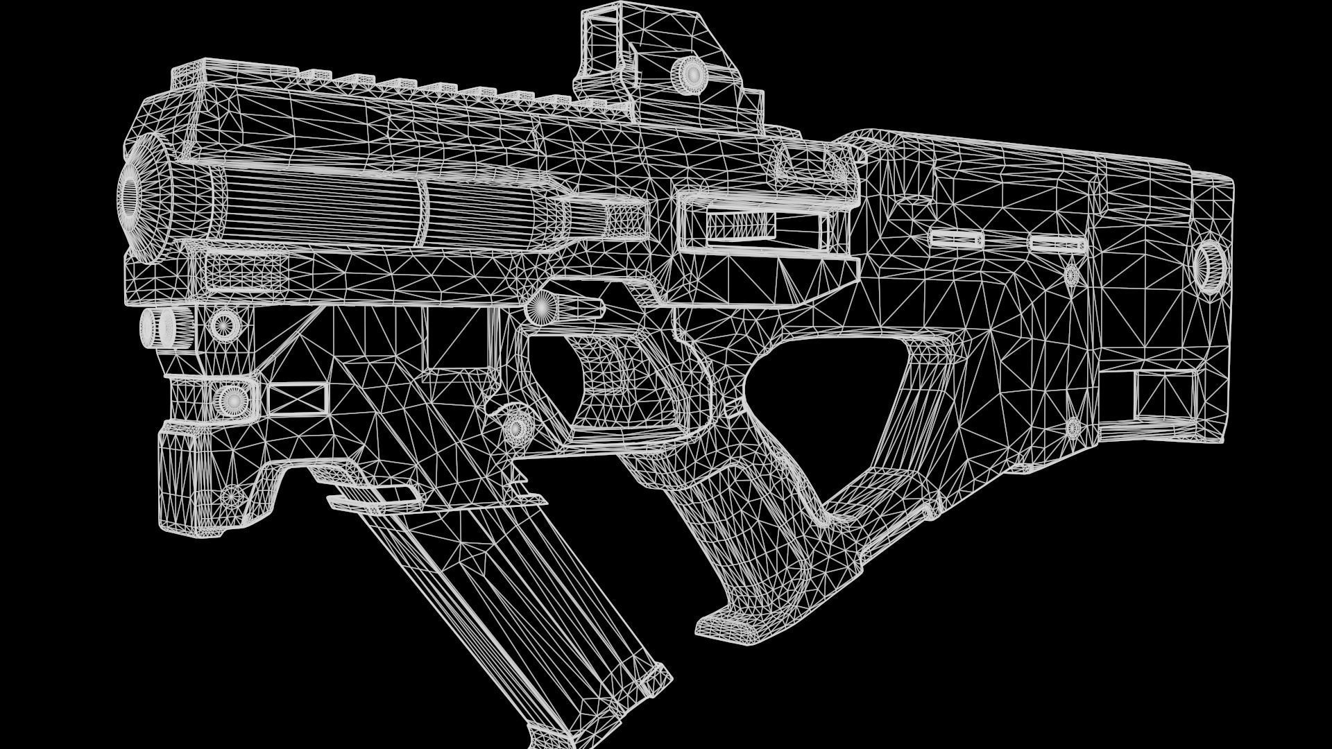 RML-13 assault rifle   Low-poly 3D model_5