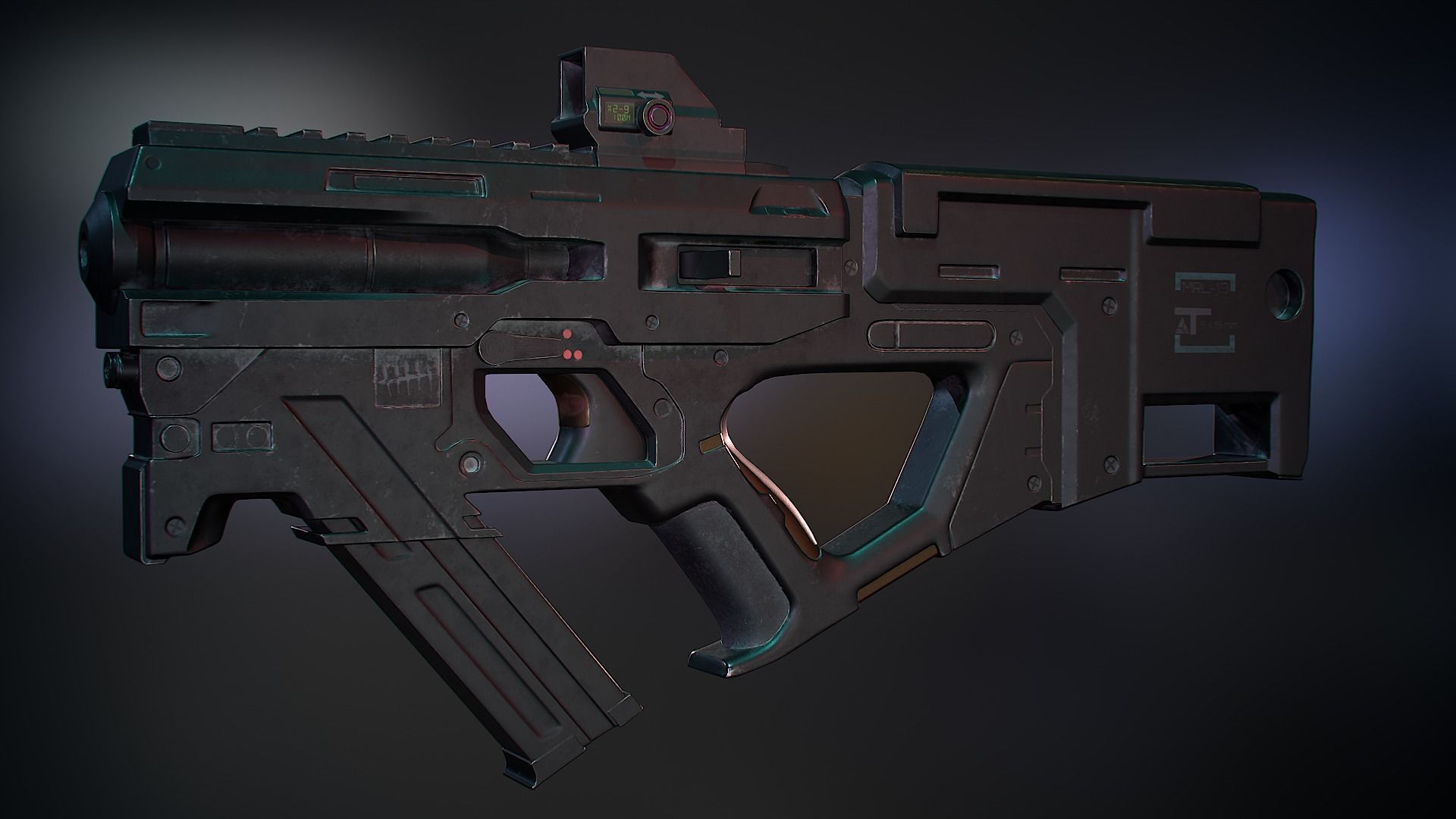 RML-13 assault rifle   Low-poly 3D model_6