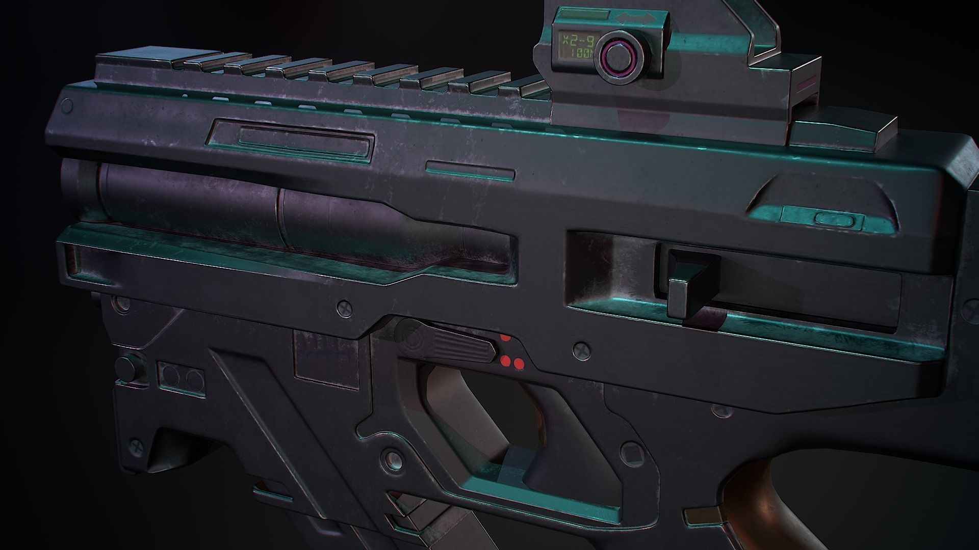 RML-13 assault rifle   Low-poly 3D model_9