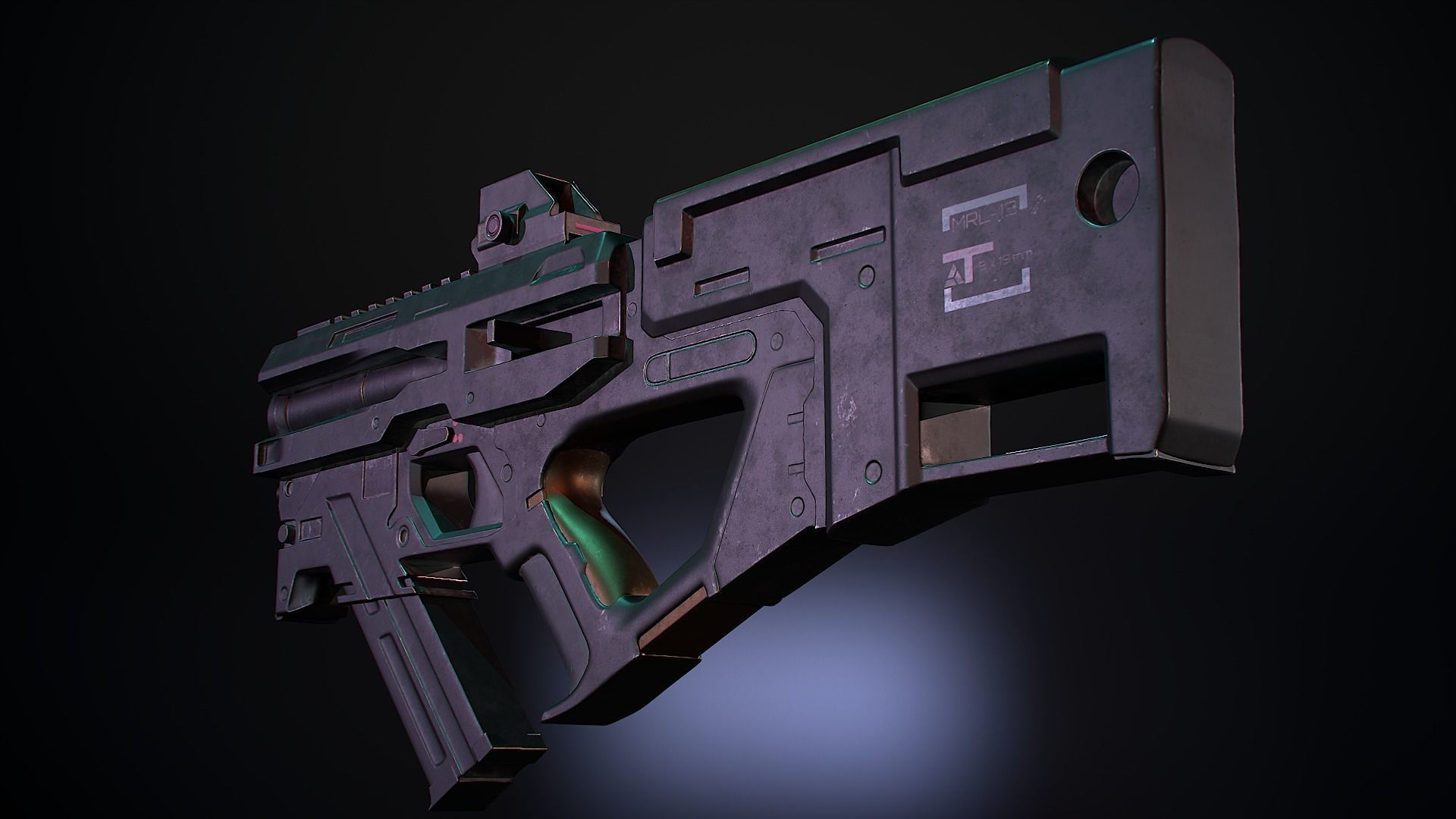 RML-13 assault rifle   Low-poly 3D model_3