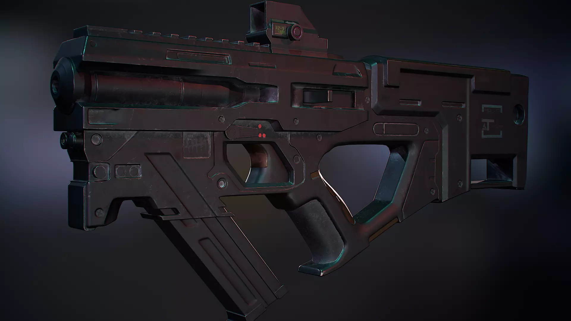 RML-13 assault rifle   Low-poly 3D model_0
