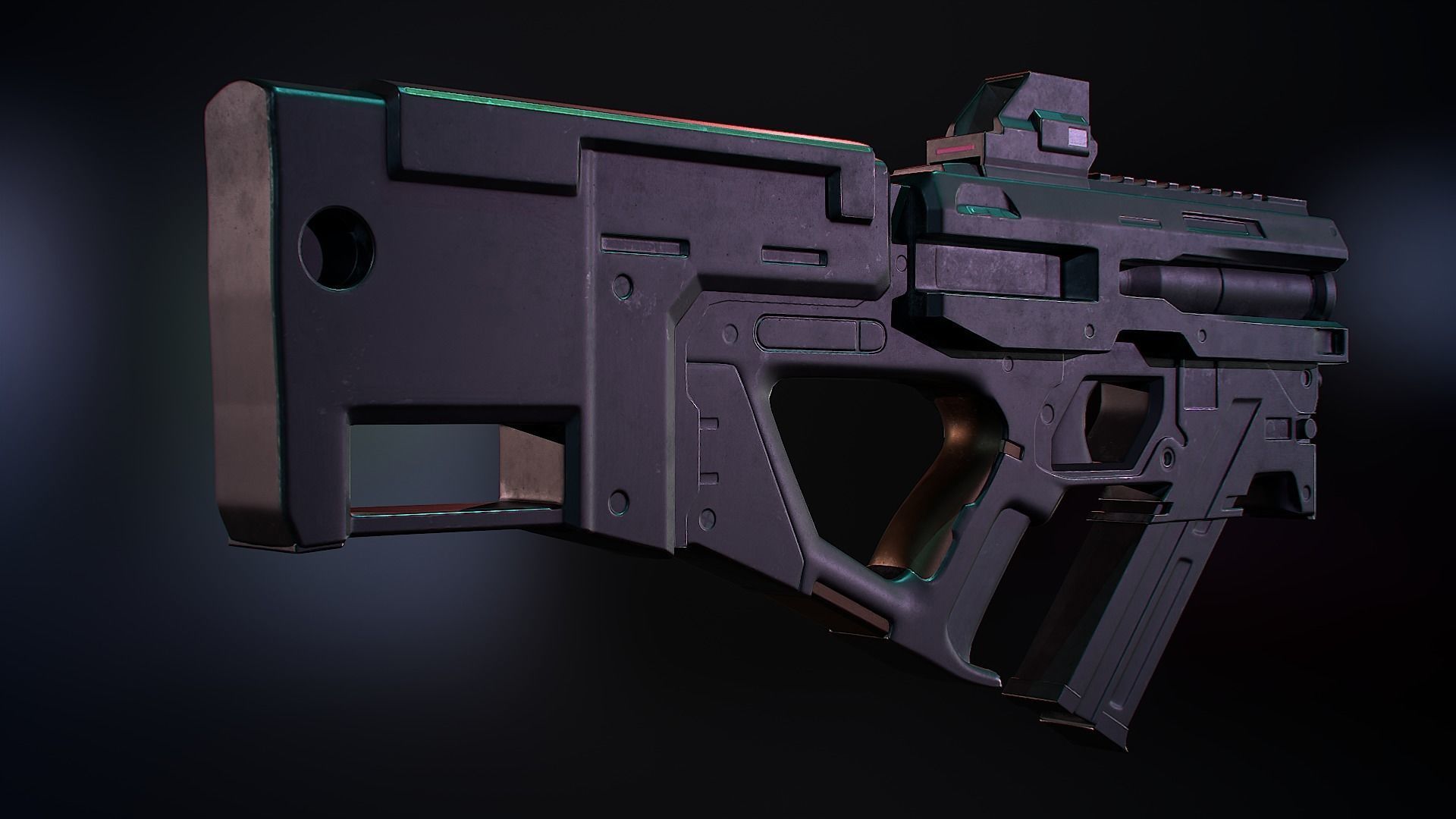 RML-13 assault rifle   Low-poly 3D model_7