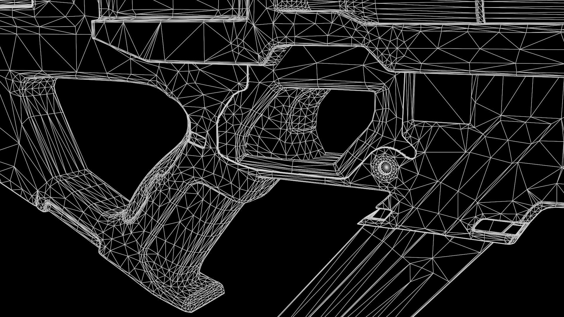 RML-13 assault rifle   Low-poly 3D model_15