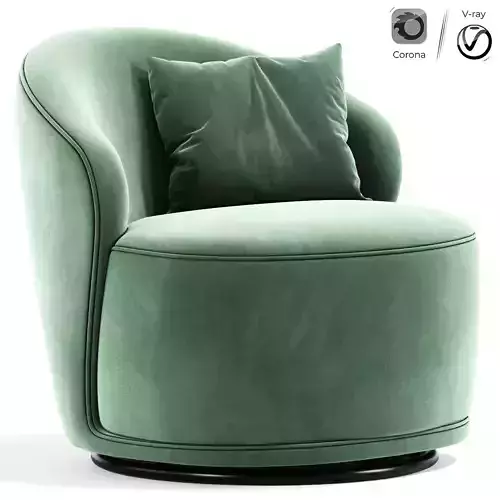 Boucle Upholstered Swivel Barrel Chair