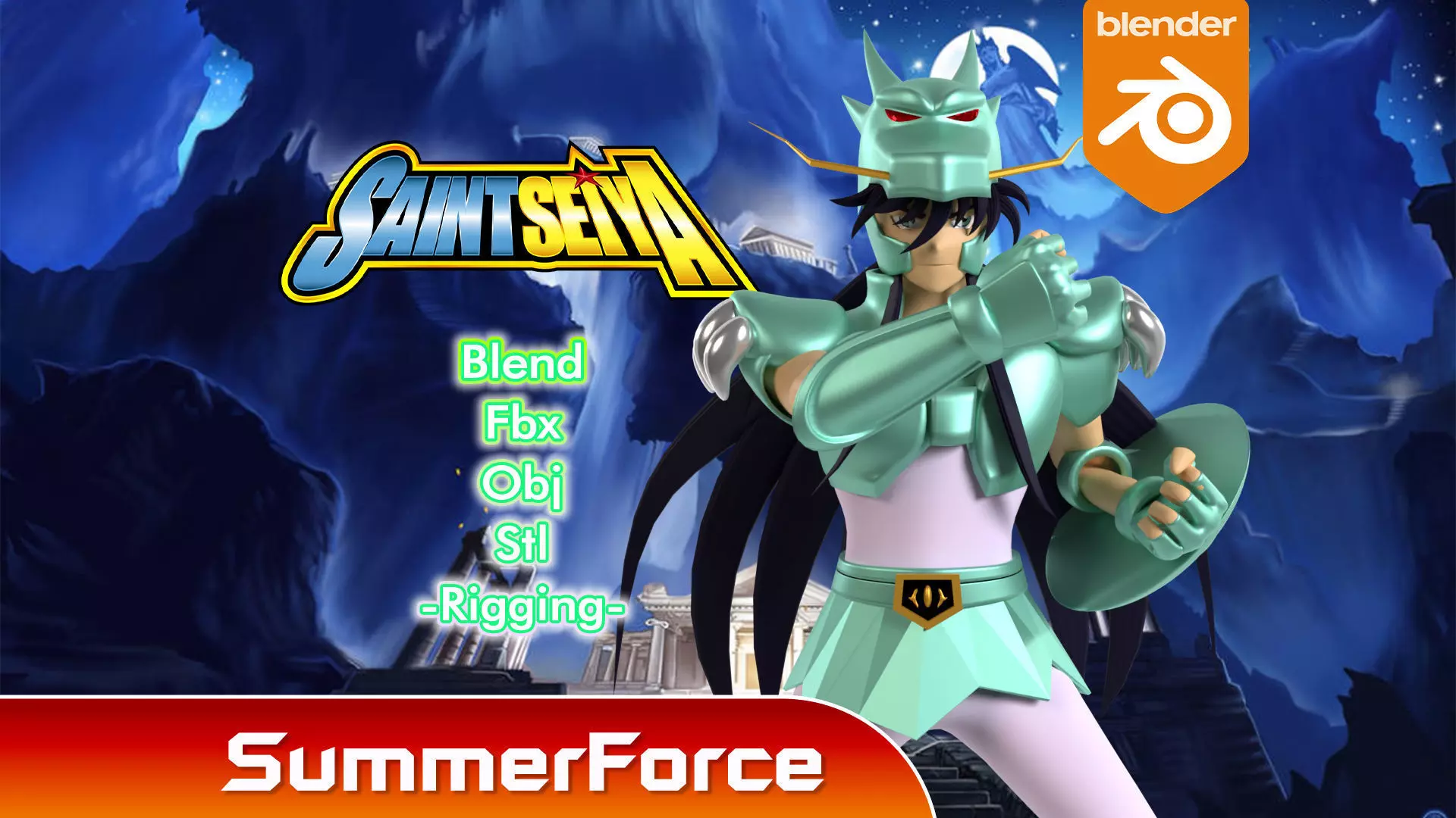 Dragon Shiryu - Saint Seiya 3D model_0