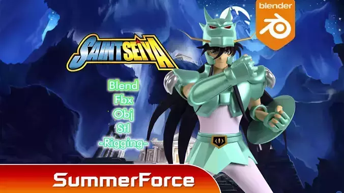 Dragon Shiryu - Saint Seiya 3D model