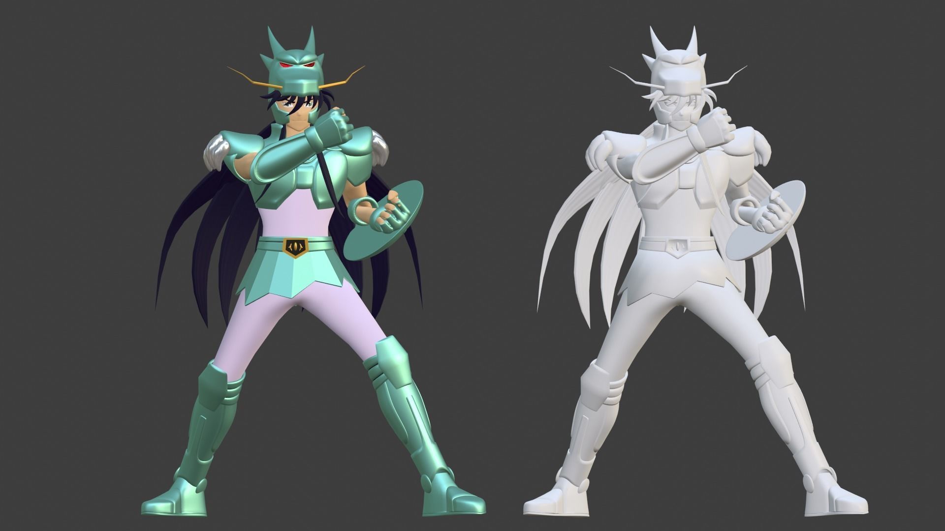 Dragon Shiryu - Saint Seiya 3D model_19