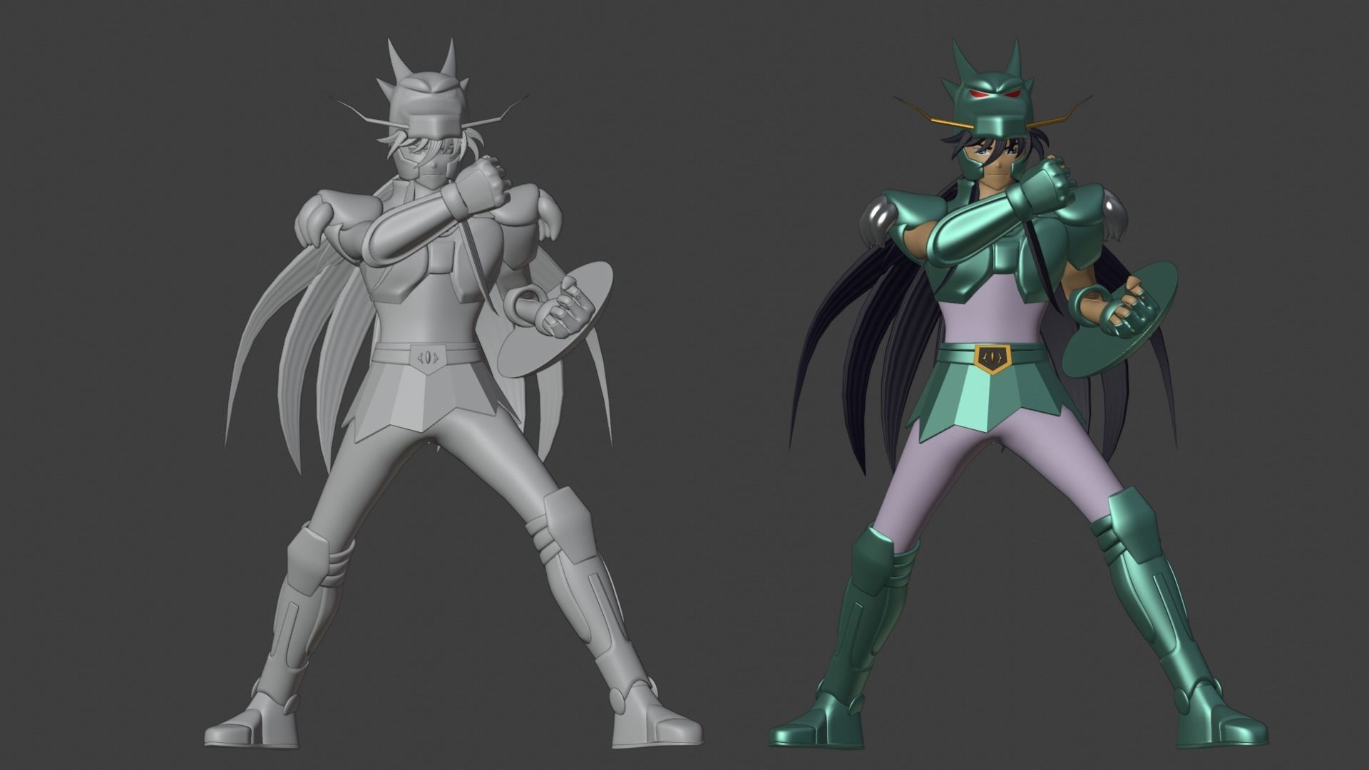 Dragon Shiryu - Saint Seiya 3D model_21