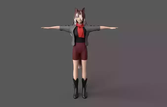 Vrchat Ready Anime Girl Fully Rigged