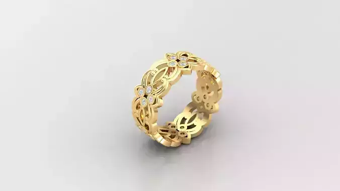 solitaire ring design for women SLT 98 3D print model