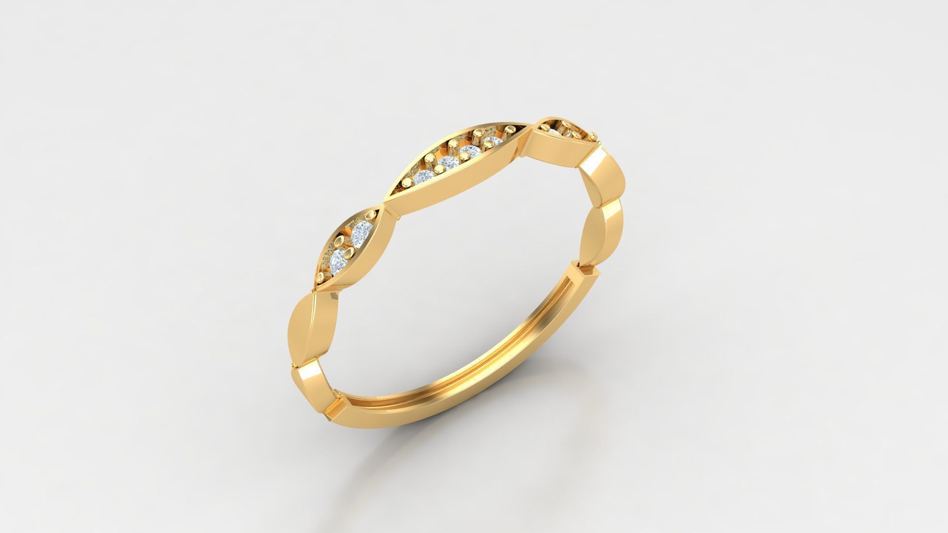Solitare Women Diamond Ring 3D model_2