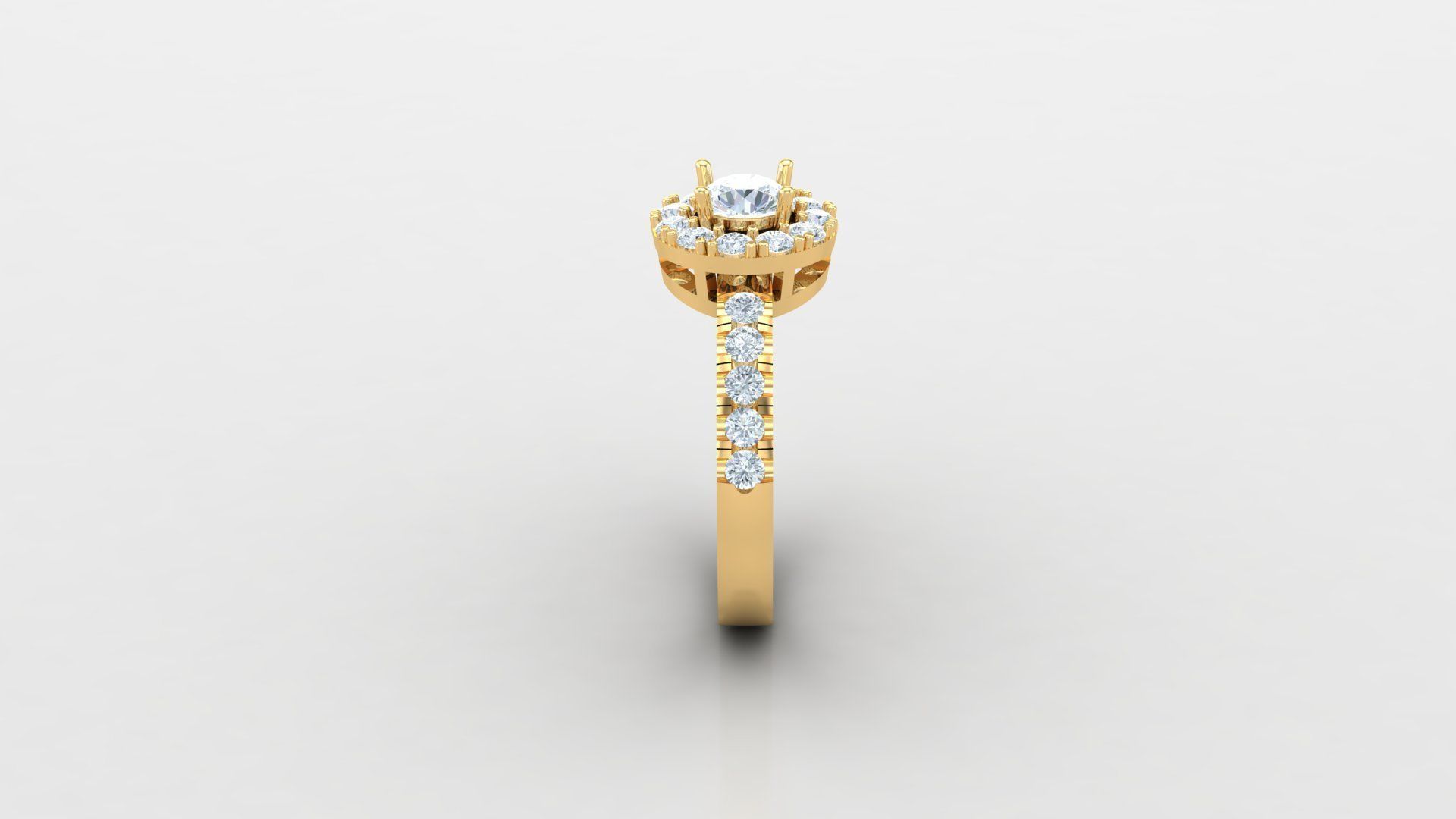 Solitare Women Diamond Ring 3D model_4