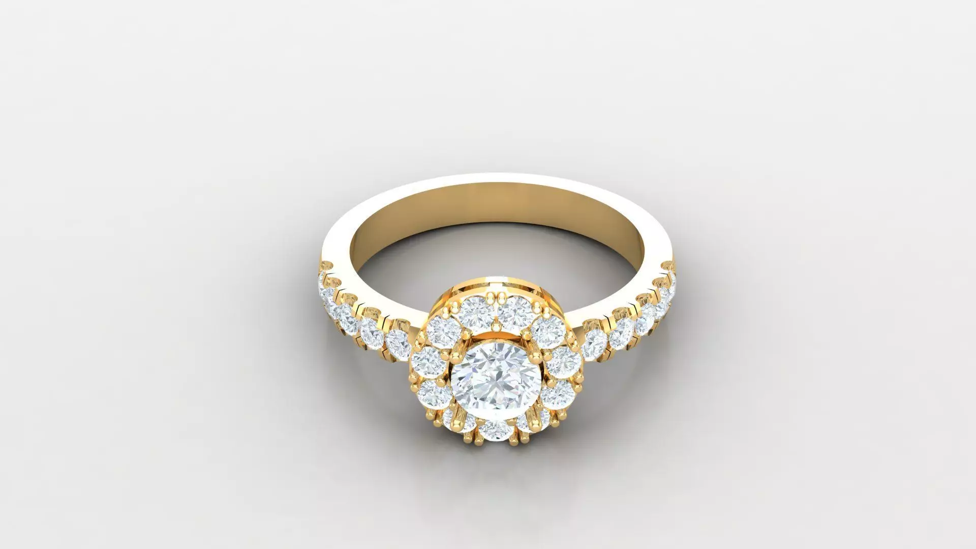 Solitare Women Diamond Ring 3D model_0