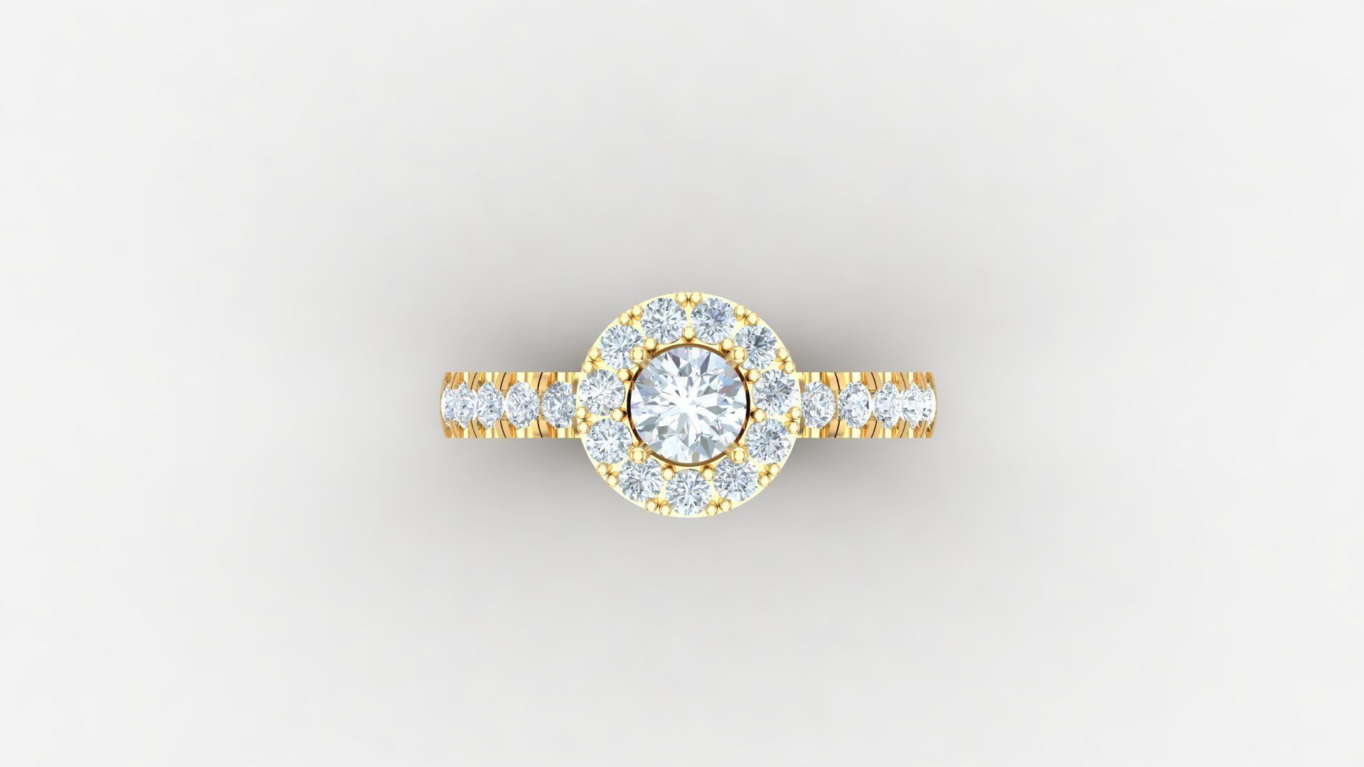 Solitare Women Diamond Ring 3D model_5