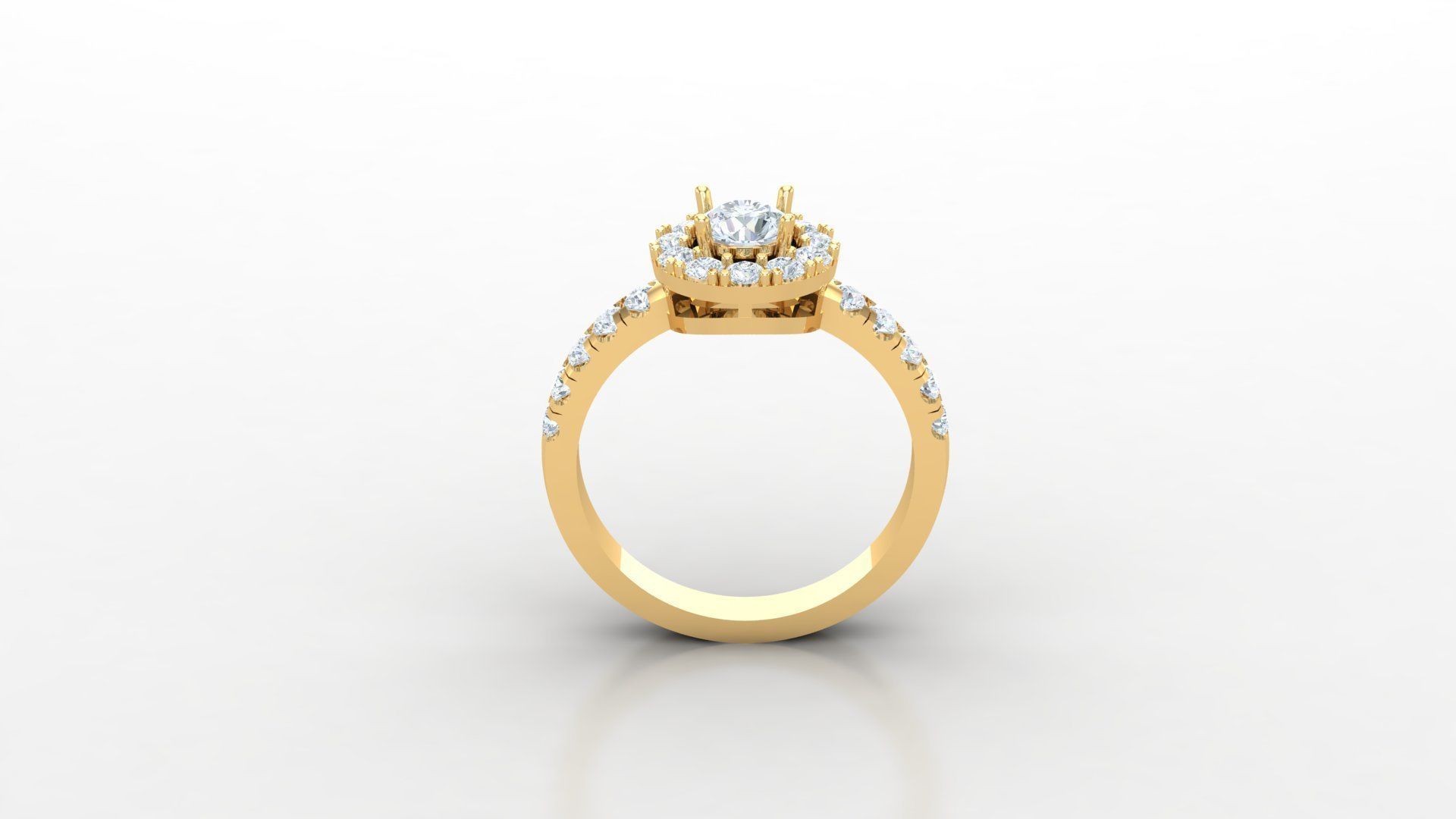 Solitare Women Diamond Ring 3D model_3