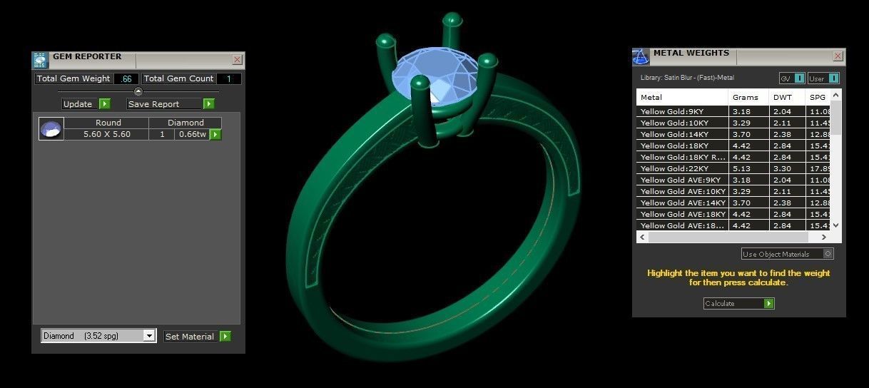 Solitare Women Diamond Ring 3D model_1