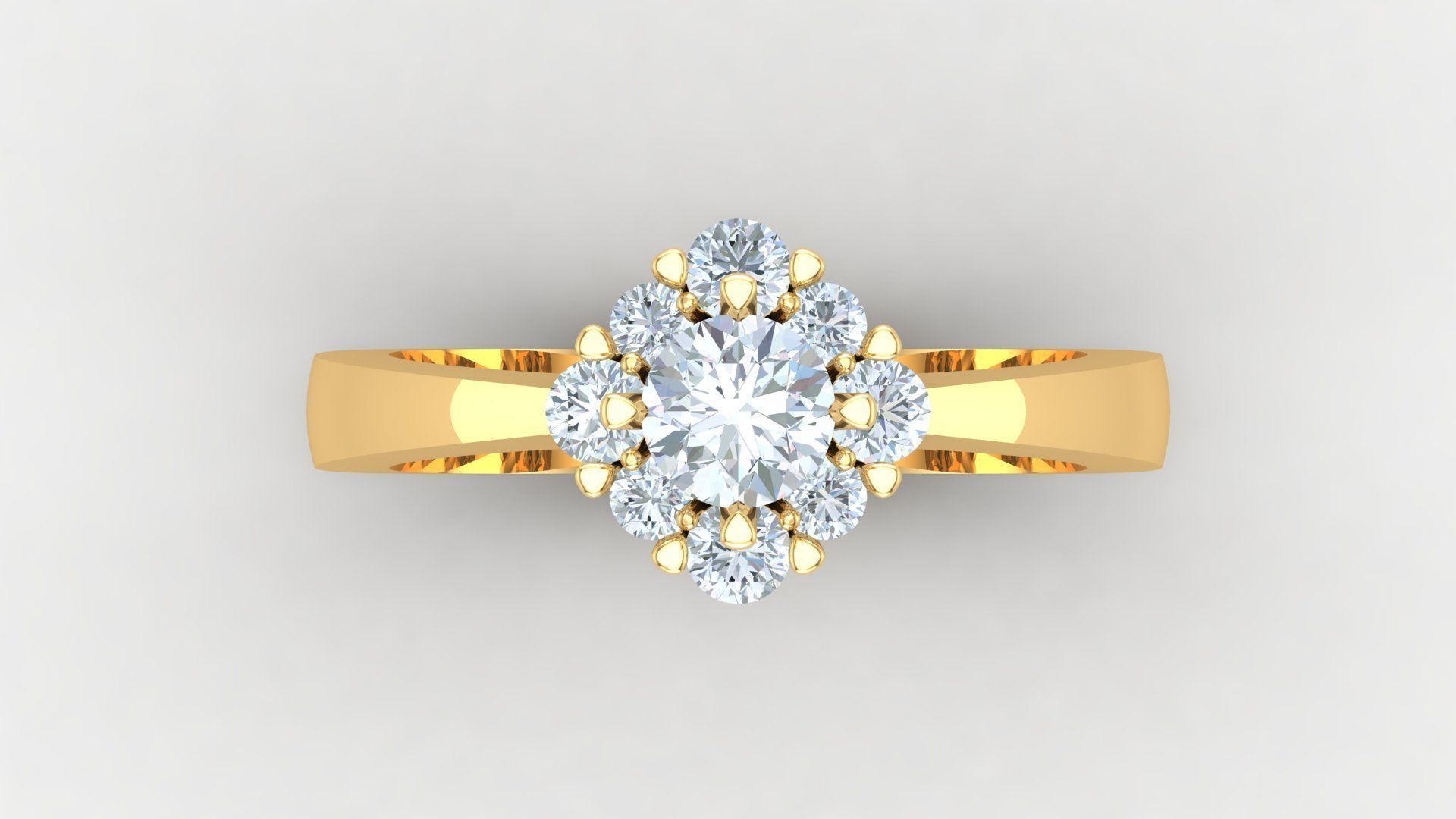 Solitare Women Diamond Ring 3D model_5