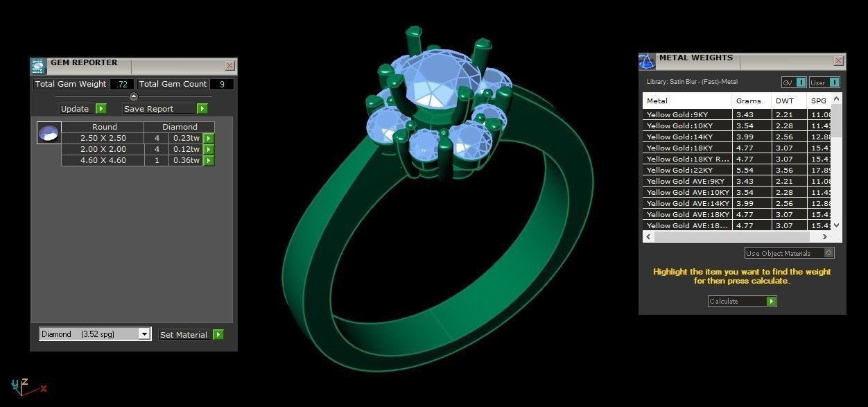 Solitare Women Diamond Ring 3D model_1