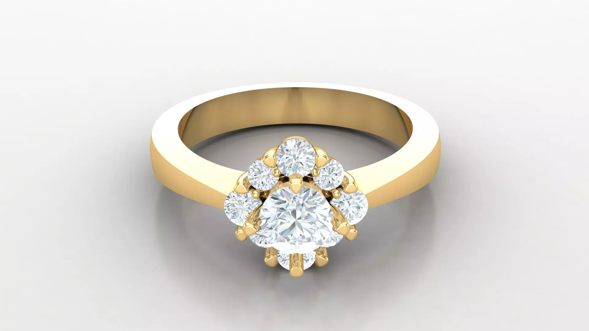 Solitare Women Diamond Ring 3D model_0