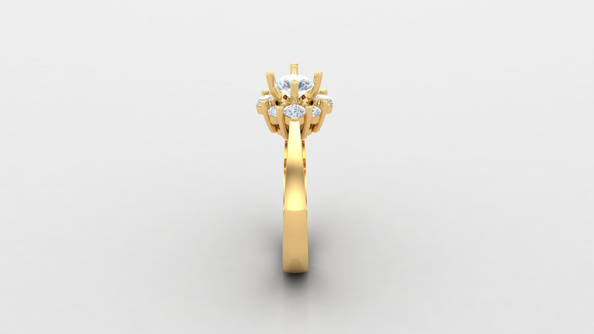 Solitare Women Diamond Ring 3D model_4