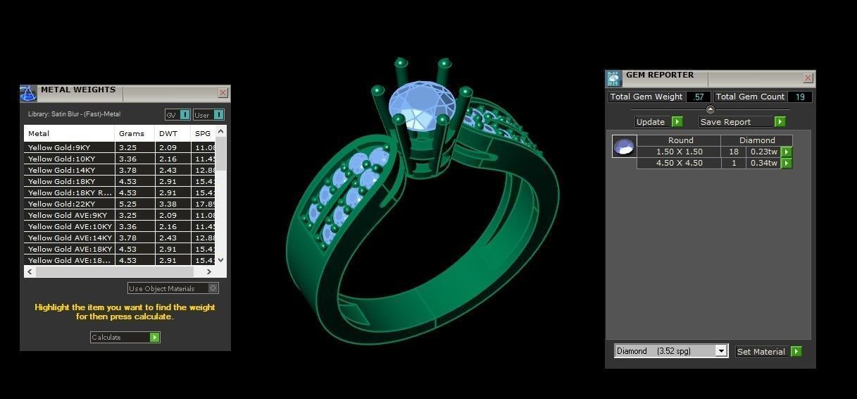 Solitare Women Diamond Ring 3D model_1