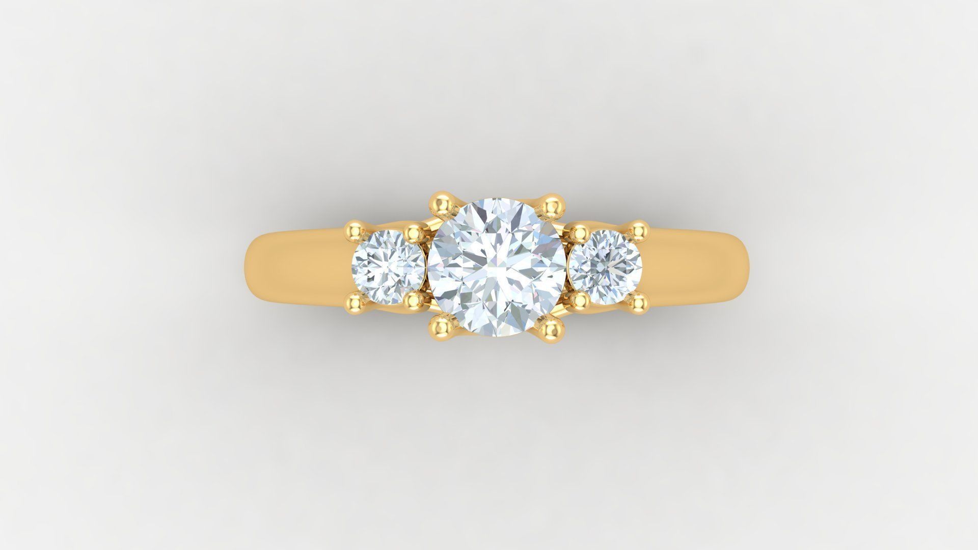 Solitare Women Diamond Ring 3D model_5