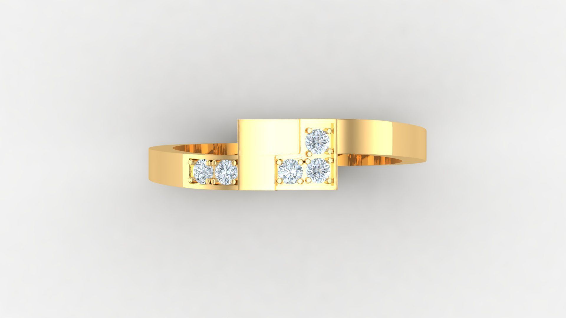 Solitare Women Diamond Ring 3D model_5