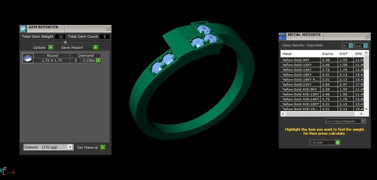 Solitare Women Diamond Ring 3D model_1