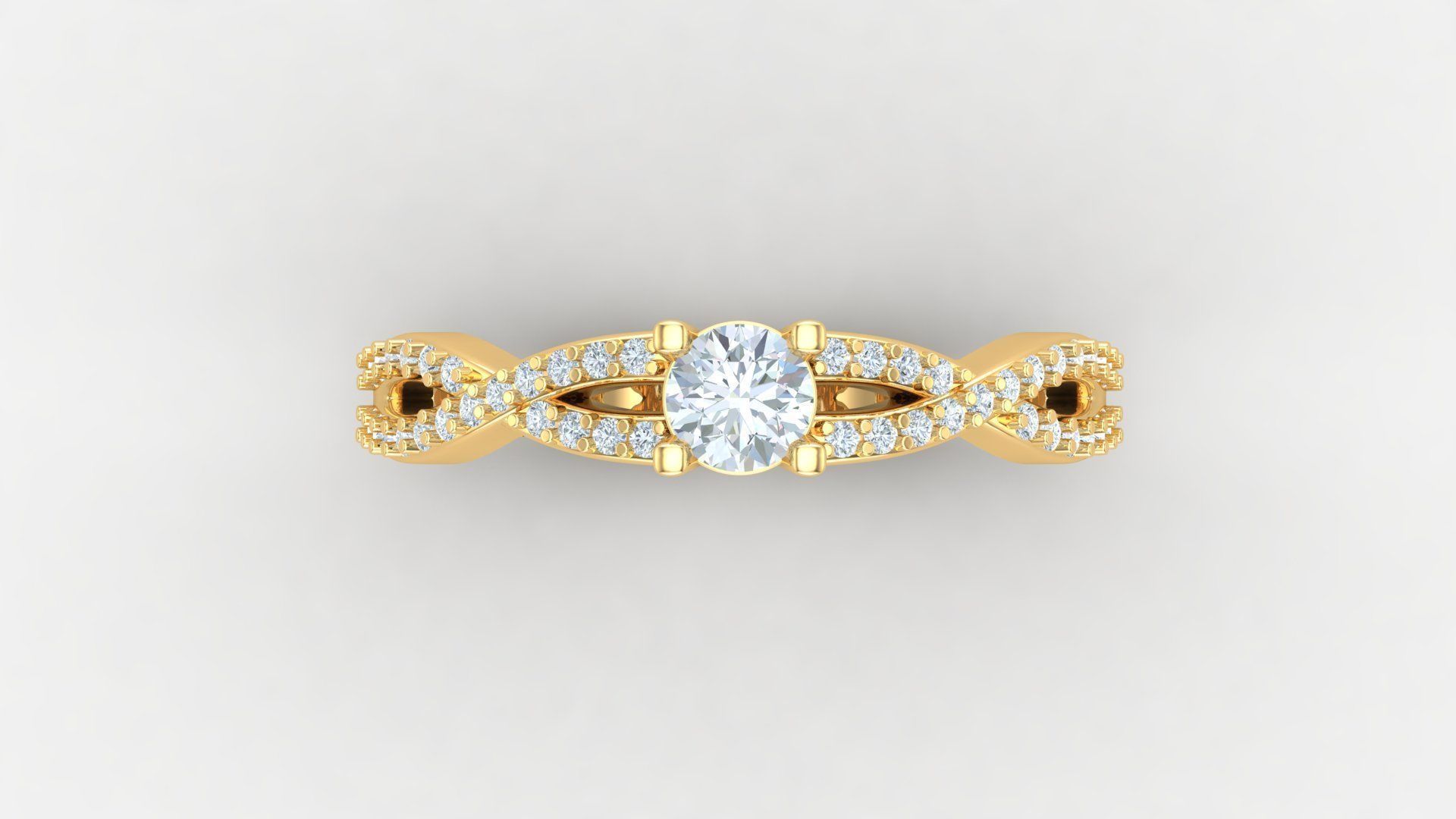 Solitare Women Diamond Ring 3D model_5