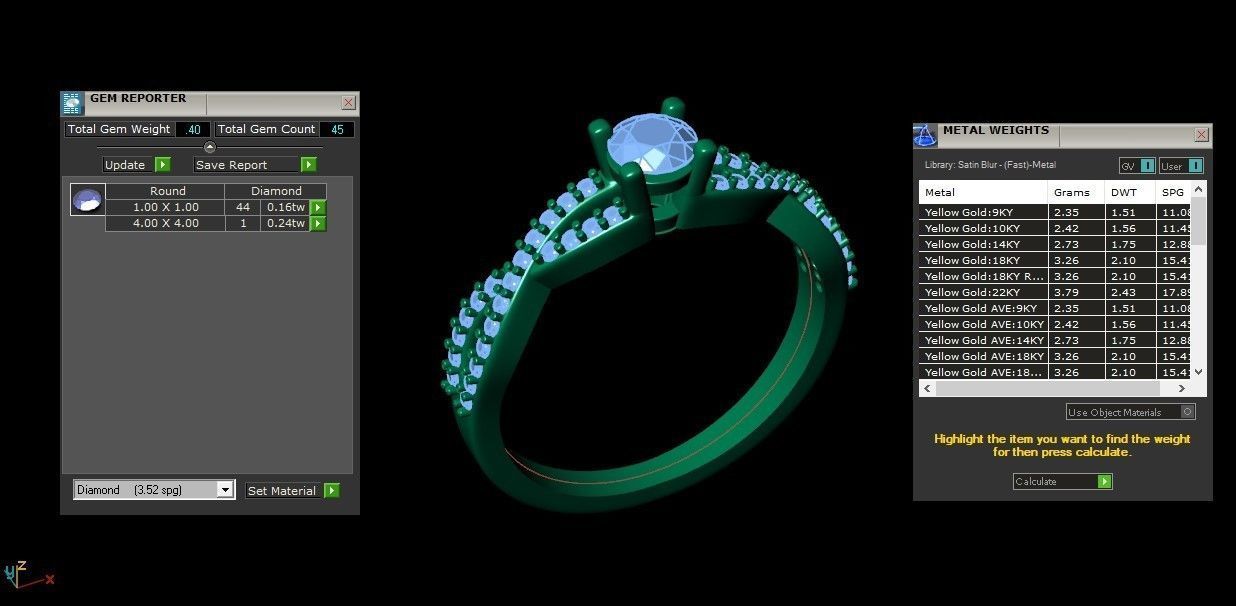 Solitare Women Diamond Ring 3D model_1