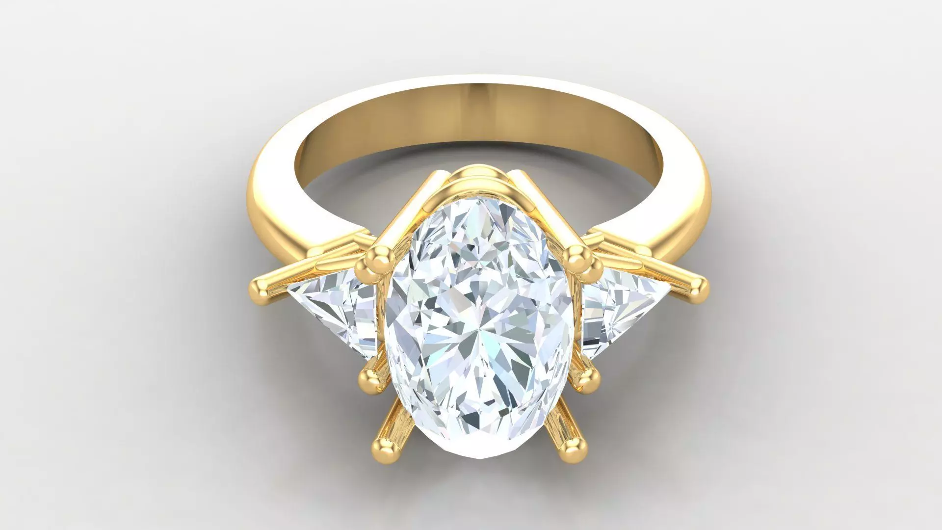 Solitare Women Diamond Ring 3D model_0