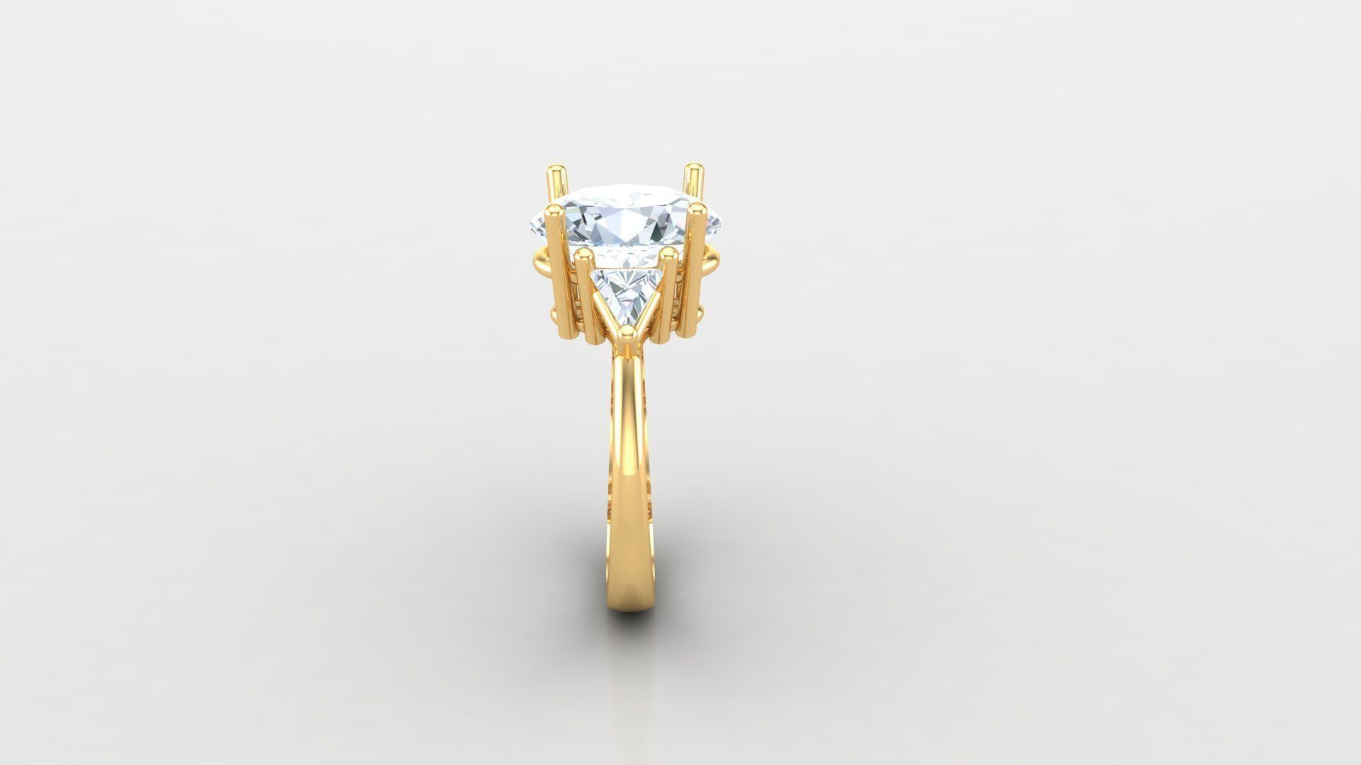 Solitare Women Diamond Ring 3D model_4