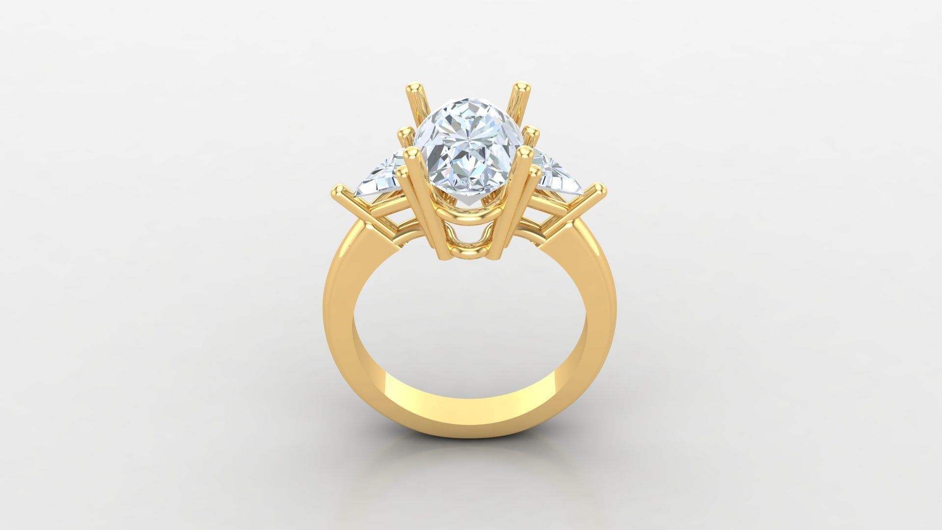 Solitare Women Diamond Ring 3D model_3