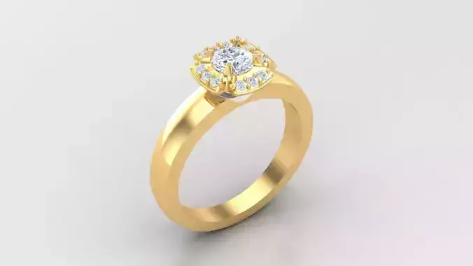 Solitare Diamond Ring SLT 71 3D print model