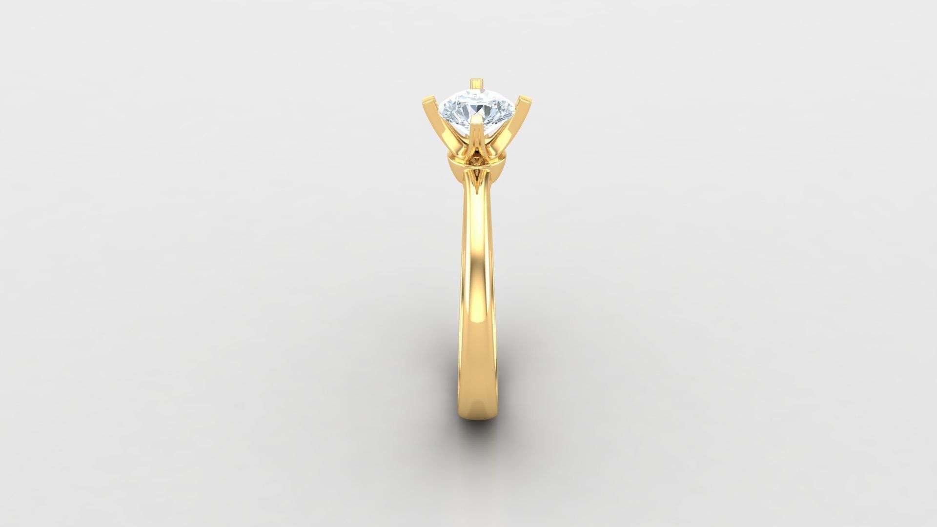 Solitare Diamond Ring 3D model_4