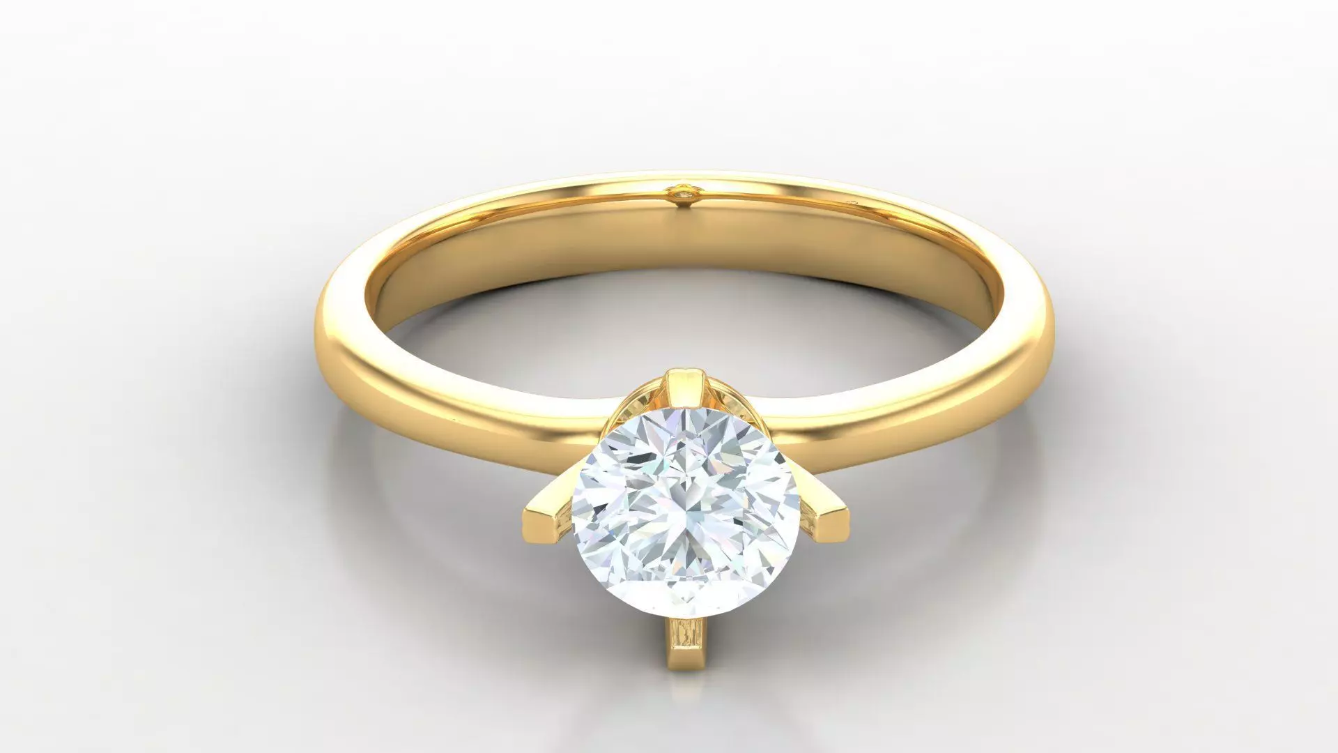 Solitare Diamond Ring 3D model_0