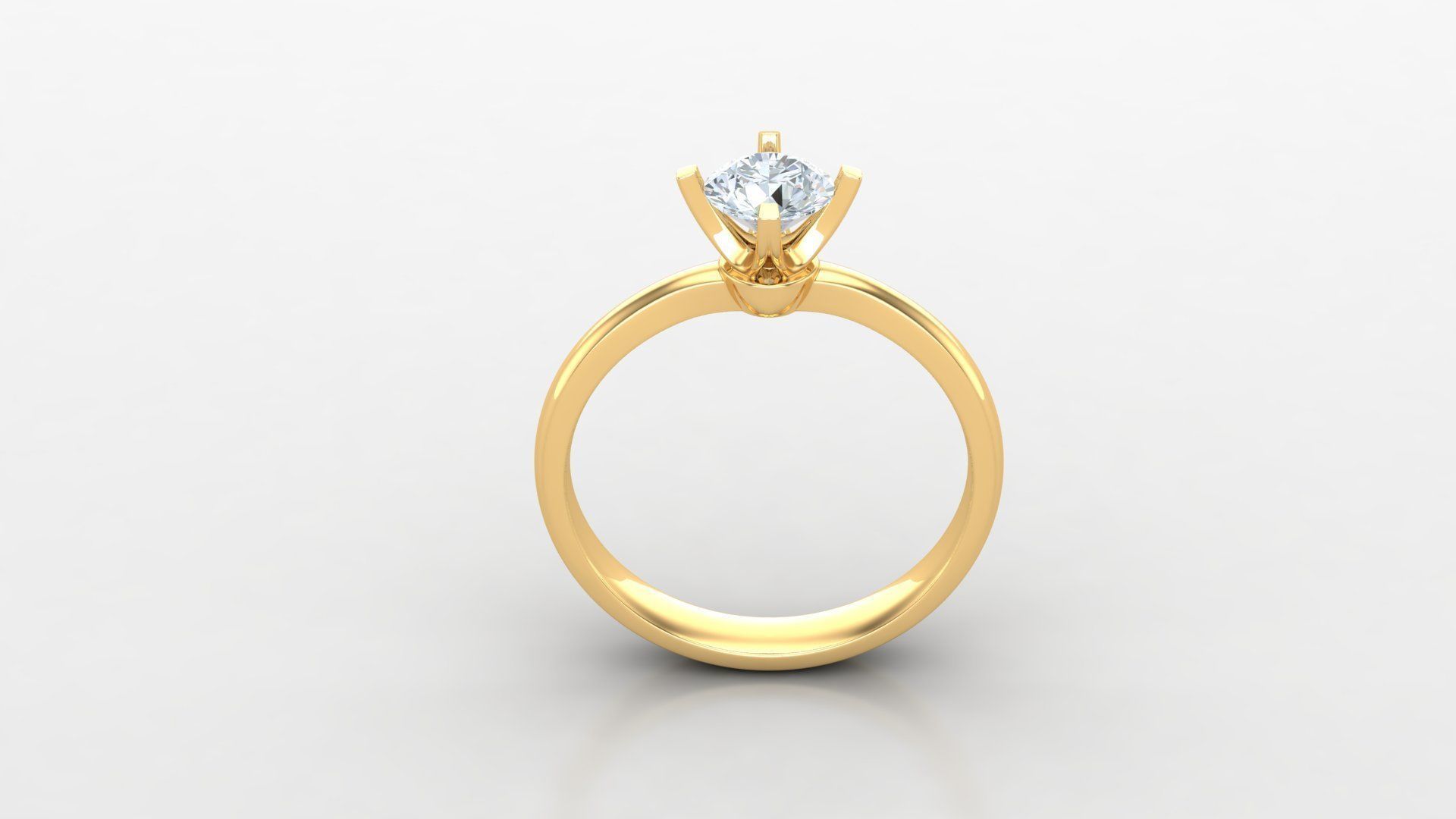 Solitare Diamond Ring 3D model_3