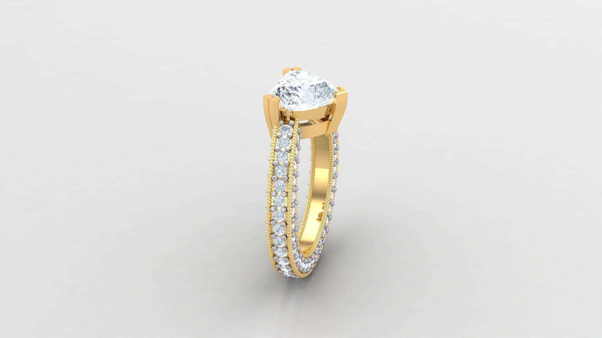 Solitare Women Diamond Ring 3D model_4