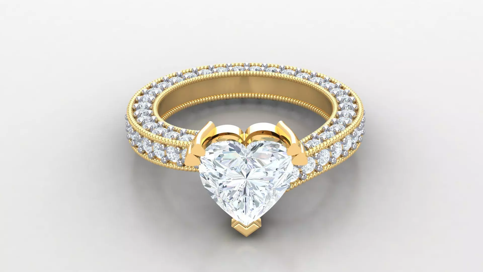 Solitare Women Diamond Ring 3D model_0